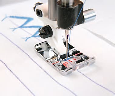 Прозрачная лапка S для декоративной строчки - №1