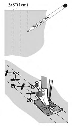 Прозрачная лапка S для декоративной строчки - №2