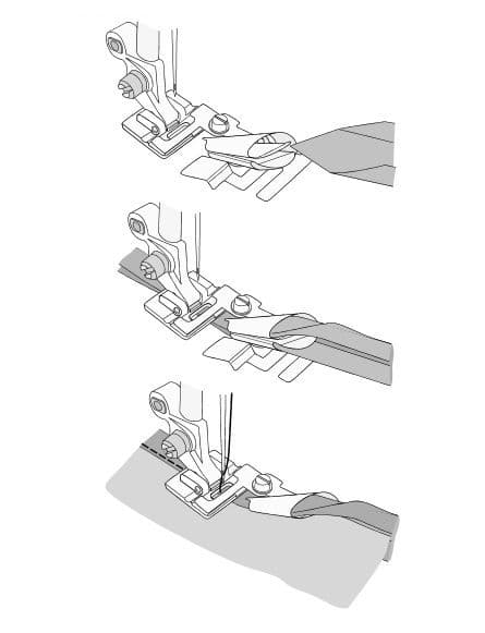 Лапка для окантовки косой бейкой 6 мм - №1