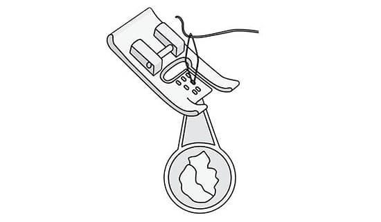 Лапка для шнура с 7 отверстиями и нитевдевателем - №1