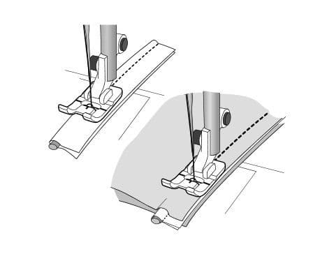 Прозрачная лапка для вшивания канта - №1