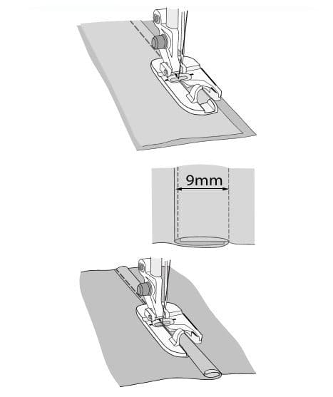 Лапка для запошивочного шва 9 мм - №1