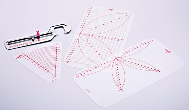 Набор для круговой вышивки (циркуль, трафареты) - №1