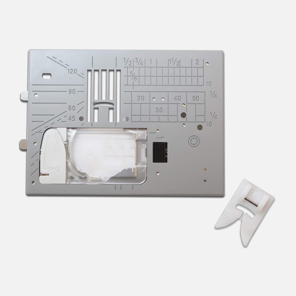 Скользящая игольная пластина и тефлоновая лапка (для машин с шириной строчки 9мм)