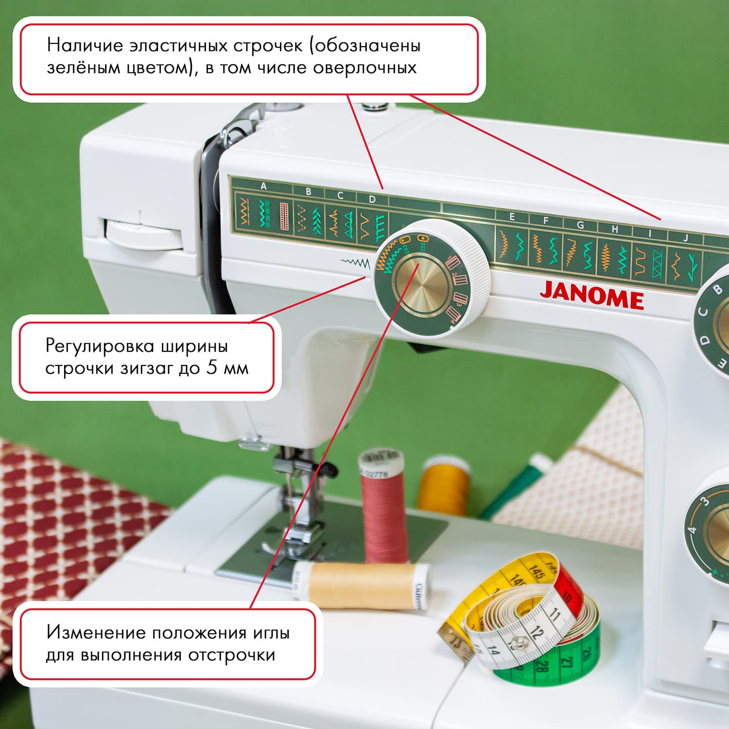 Электромеханическая швейная машина Janome 394 - №2