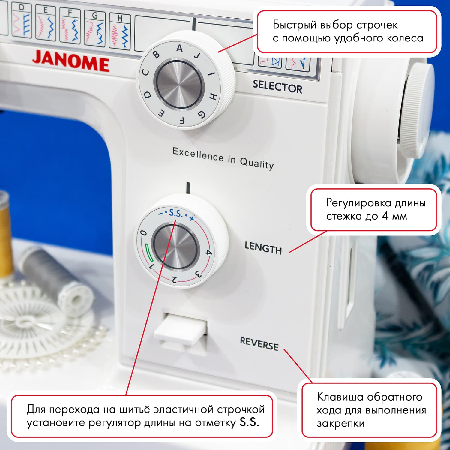 Электромеханическая швейная машина Janome 394HD - №4