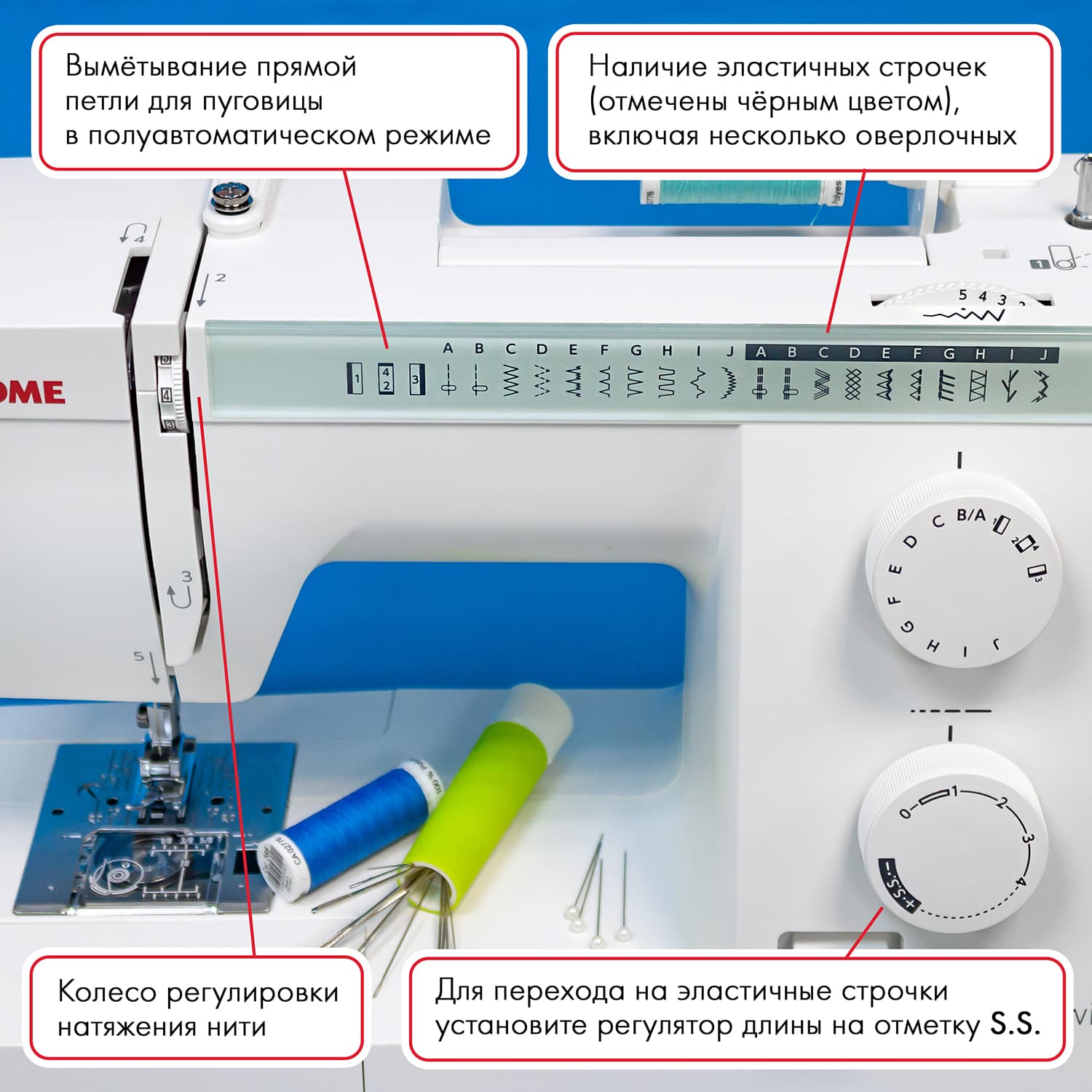 Электромеханическая швейная машина Janome Sewist 721 - №1
