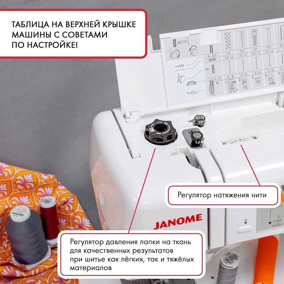 Электромеханическая швейная машина Janome 7524E (с жестким чехлом) - №4