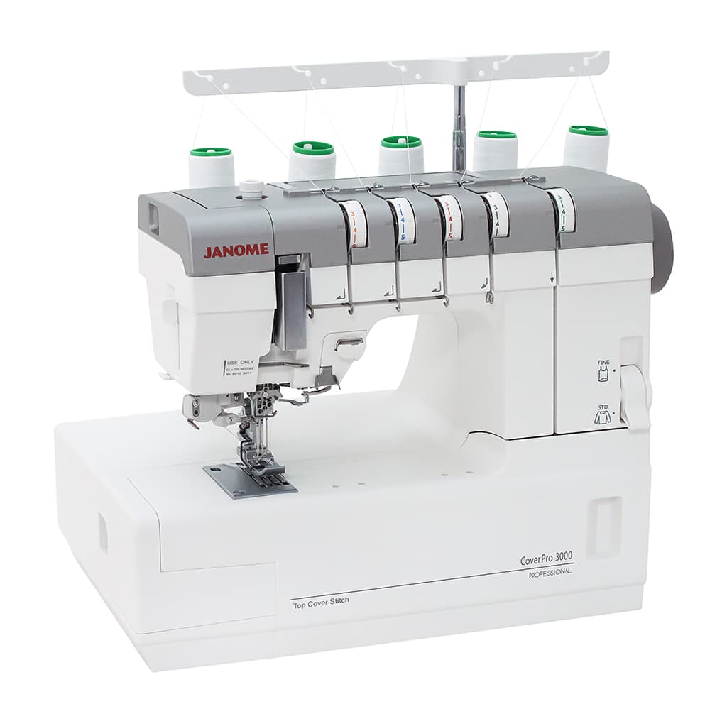 3-х игольная 5-ти ниточная плоскошовная машина Janome CoverPro 3000
