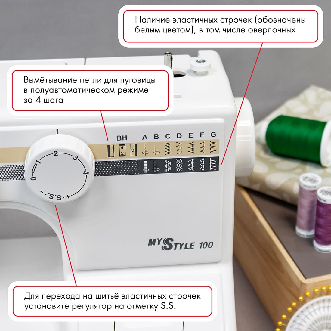 Электромеханическая швейная машина Janome My Style 100 - №2