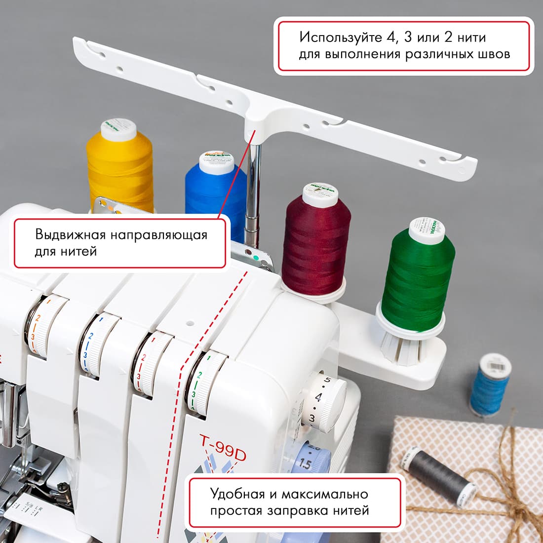 4-x (3, 2-x) - ниточный оверлок Janome T-99D - №1