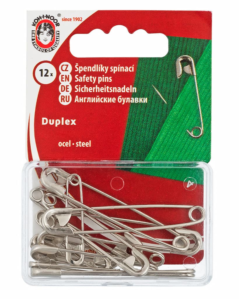 Булавки английские KOH-I-NOOR 5110, 28/40/50мм, 12 шт, никель