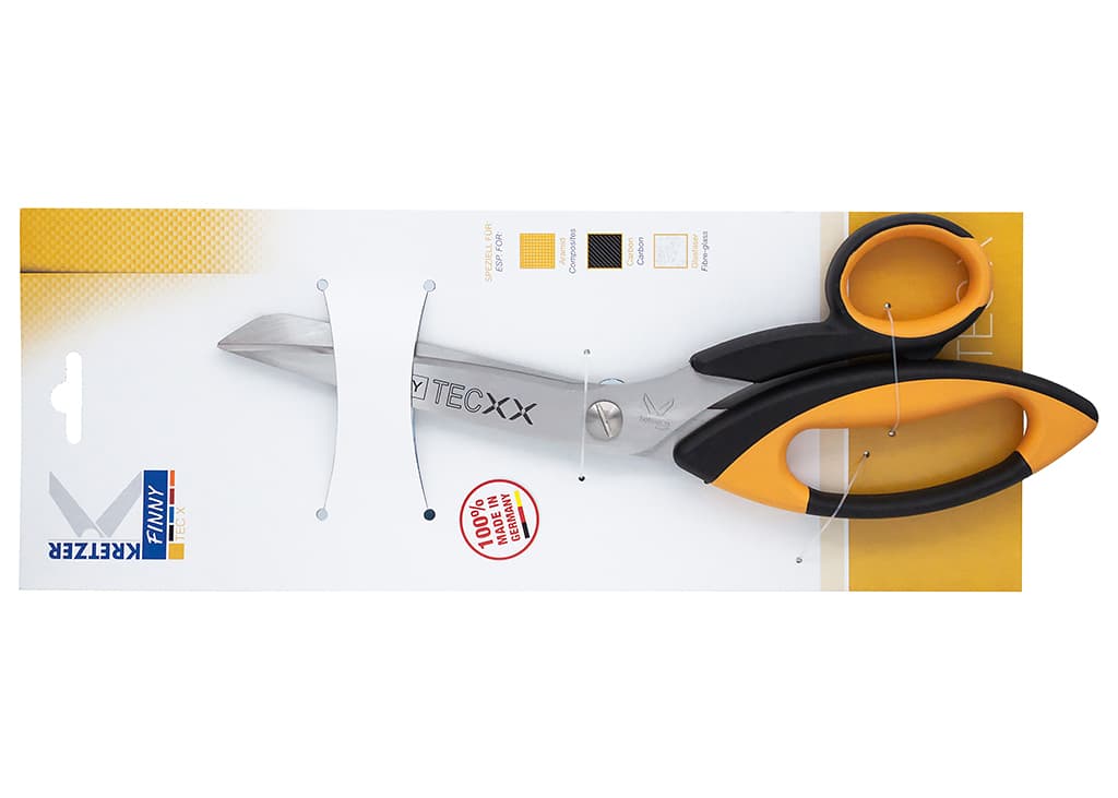 Ножницы FINNY Tec X 28 см для тяжелого кевлара и стекловолокна, два зубчатых лезвия - №1