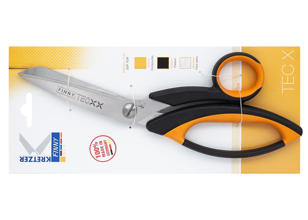 Ножницы FINNY Tec X 24 см усиленные для кевлара и стекловолокна, два зубчатых лезвия - №1