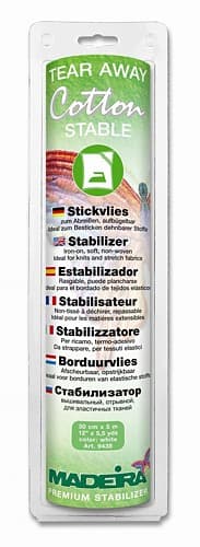 Стабилизатор отрывной для эластичных тканей. 5м х 30см Madeira Cotton Stable