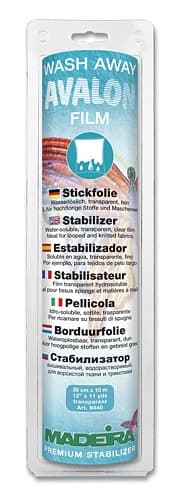 Стабилизатор водорастворимый для ворсистой ткани и трикотажа. 10м х 30см Madeira Avalon Film