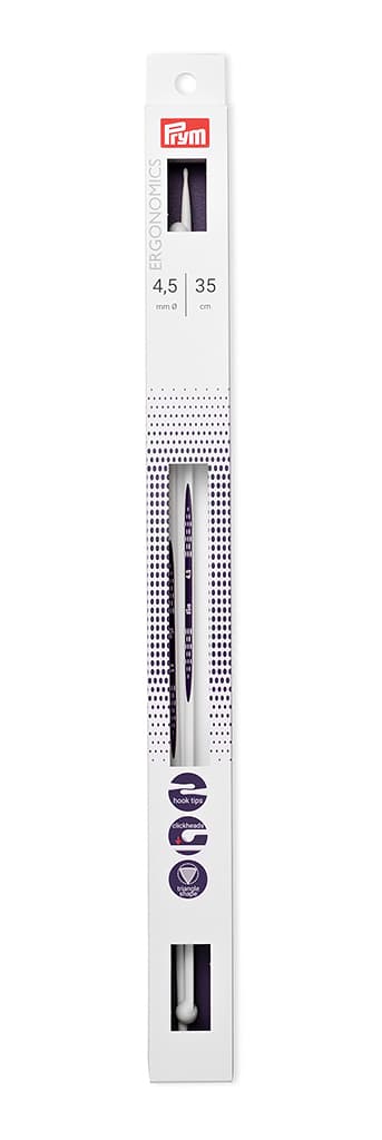 Спицы эргономичные Prym Ergonomics 35см/4,5мм (2шт)