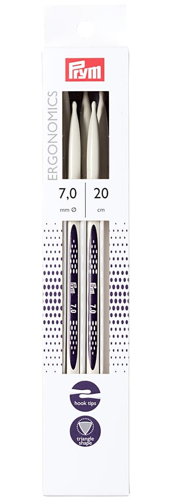 Спицы чулочные эргономичные Prym Ergonomics 20см/7,0мм (5шт)