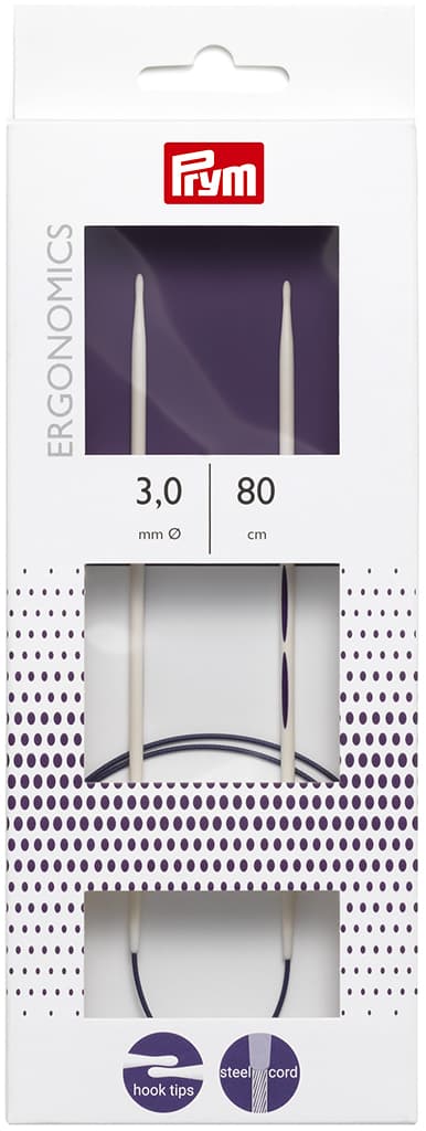 Спицы круговые эргономичные Prym Ergonomics 80см/3,0мм