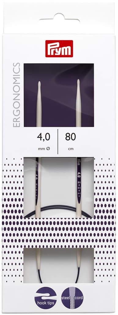 Спицы круговые эргономичные Prym Ergonomics 80см/4,0мм
