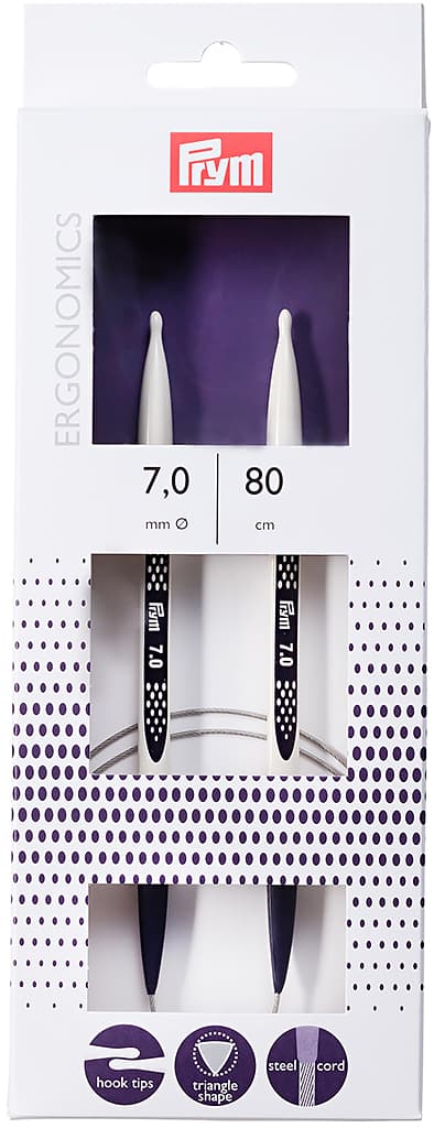 Спицы круговые эргономичные Prym Ergonomics 80см/7,0мм