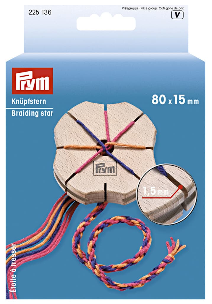 Звезда для плетения шнура "Кумихимо" 80х15мм