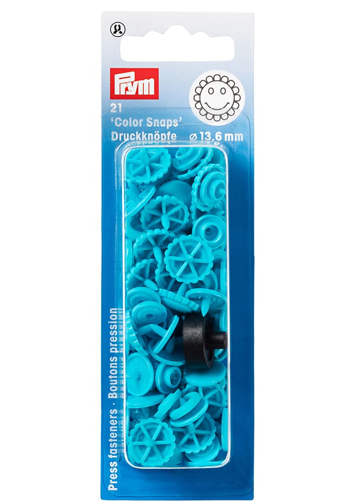 Кнопки "Color Snaps" цветок бирюзовые