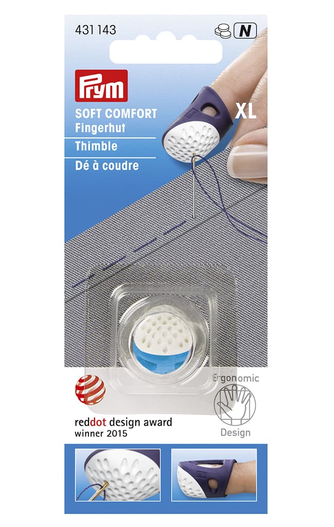 Напёрсток эргономичный мягкий (размер XL) голубой