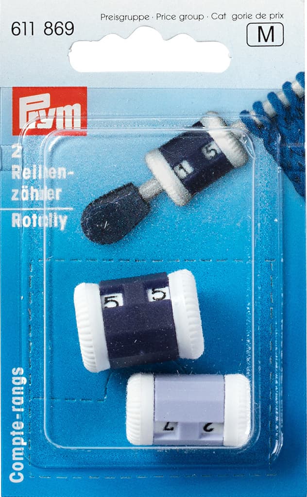 Счётчики рядов для прямых спиц 2шт