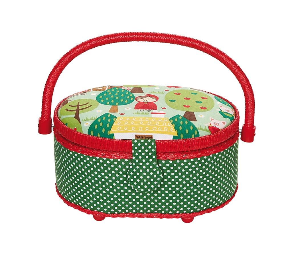 Шкатулка, обтянутая тканью, овальная (28х18,5х11,5), детская со сказочным принтом