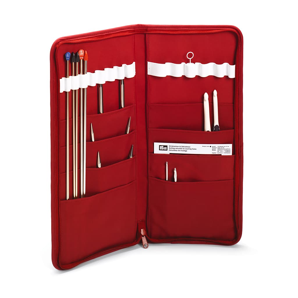 Органайзер для спиц (43х20), черный в белый горох - №1