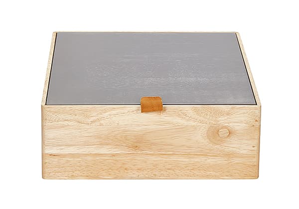 Коробка для аксессуаров M (25х25х9), дерево светлое/серо-бежевый