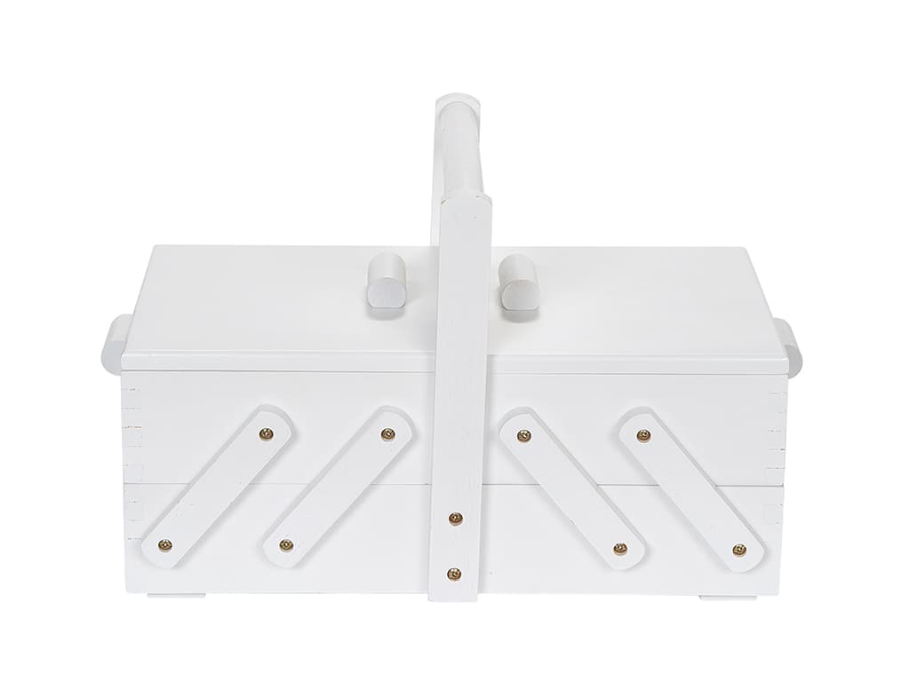 Шкатулка для рукоделия S (36х19х22), дерево, белая