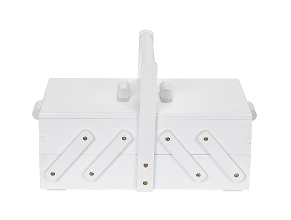 Шкатулка для рукоделия S (36х19х22), дерево, белая