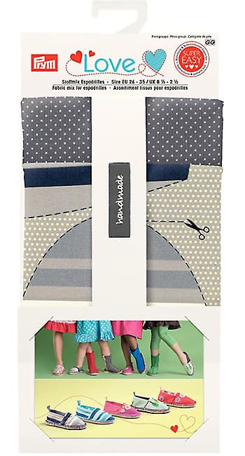 Набор тканей Love для изготовления эспадрилий (серый)