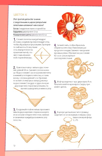 Сильви Блондо Цветы из ткани "Канзаши". Приемы и техники - №2