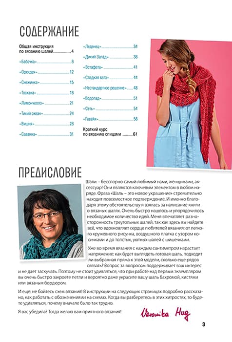 Вероника Хуг Яркие шали. Свежие идеи. Вяжем спицами - №1