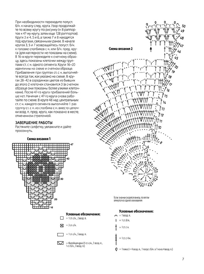 Новые ажурные скатерти и салфетки. Вяжем крючком - №2