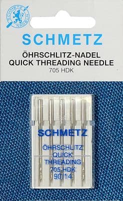 Иглы универсальные с прорезью для быстрой заправки №90 Schmetz 705HDK 5 шт