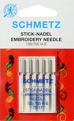 Иглы для вышивки №75 Schmetz 130/705H-E 5 шт