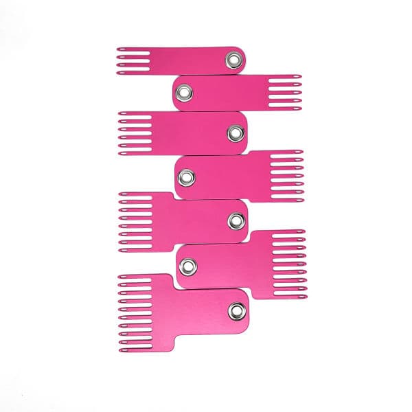 Набор деккеров 4-10 7 шт (4 кл) (металл, розовые с люверсом) LK150/SK860