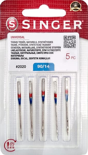 Иглы универсальные №90 Singer 2020 (804) 130/705H 5шт