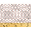 Ткань Gütermann Marrakesch (дымчато-розовый восточный ромбовидный узор на белом) 