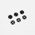 Пришивные кнопки пластиковые 10мм, черные, 18 шт - Фото №1