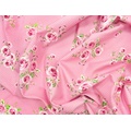 Ткань Gütermann Summer Loft (розы на розовом/белый мелкий горох) - Фото №1