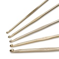 Набор алюминиевых крючков для вязания 2.5-5.0, светлое золото, 5шт - Фото №1