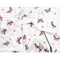 Ткань Gütermann Summer Loft (розовые бабочки/светло-голубая клетка) - Фото №1