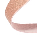 Эластичная лента Color с люрексом 25мм, розовый/золотистый - Фото №1