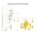 Фиксатор передней игольницы (правый) SRP60N/FRP70 (No.5-8, 10-13, 15-18, 29-31) - Фото №1