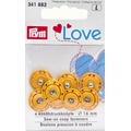 Пришивные кнопки Prym Love оранжевые 16мм (4шт) 